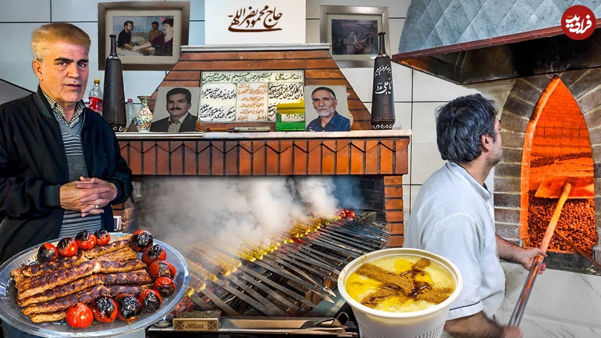 ببینید؛ غذای خیابانی در ایران؛ پخت شله زرد، حلیم و کباب زغفرانی در قم