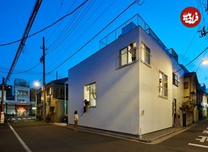 (تصاویر) معماری متفاوت ژاپنی در خانه‌ای با «بالکن‌های معکوس»