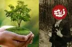 عکس| زنی که صدای درختان شد!