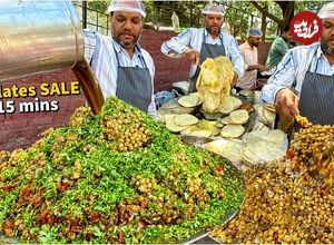 ببینید؛ غذای خیابانی در هند؛ پخت چوله کولچه در هاریانا؛ غذای محبوب هندی ها