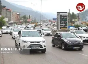 ترافیک ۱۰ کیلومتری در جاده رشت به قزوین/هر ۲ مسیر در اختیار خودروهای عازم تهران قرار گرفت
