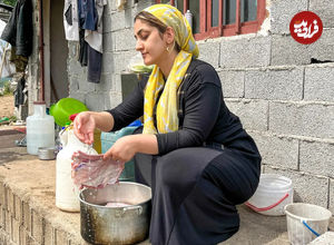 (ویدئو) غذای روستایی در مازندران؛ پخت آبگوشت بره به روش سنتی