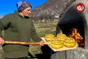 ببینید| غذای خیابانی در آذربایجان؛ تهیه سمبوسه به روشی متفاوت و در تنور