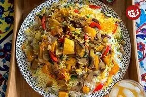 طرز تهیه قارچ پلو با مرغ، پلو مخلوط خوشمزه و مقوی
