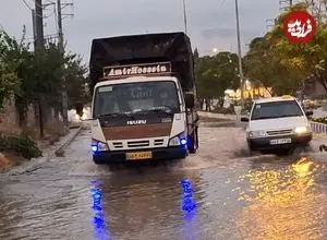 ببینید؛ آبگرفتگی معابر ایلام در نخستین بارش پاییزی