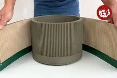 ببینید| آسان‌ترین روش برای ساخت گلدان با کارتن و سیمان و به روش هنرمند چینی