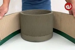 ببینید| آسان‌ترین روش برای ساخت گلدان با کارتن و سیمان و به روش هنرمند چینی