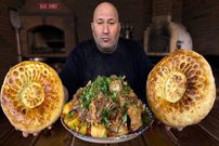 ببینید؛ غذای روستایی در داغستان؛ پخت غذای سنتی دُم‌لیاما (Dumlyama)