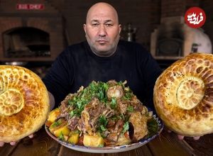 ببینید؛ غذای روستایی در داغستان؛ پخت غذای سنتی دُم‌لیاما (Dumlyama)