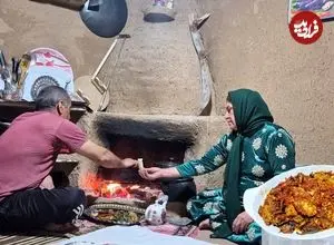 ببینید| غذای روستایی در ایران؛ پخت خورشت بادمجان و مرغ در خانه ای روستایی