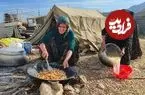ببینید| غذای روستایی در ایران؛ پخت ماکارونی با میگو توسط یک بانوی عشایر