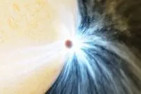 (عکس) لحظه هولناک بلعیده شدن سیاره توسط یک ستاره غول‌پیکر