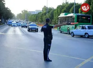 ببینید| تصادف هولناک یک خودرو با پلیس‌های موتورسوار در تاشکند