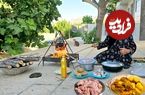 ببینید؛ غذای روستایی در ایران؛ پخت آبگوشت مرغ روی هیزم توسط مادربزرگ ایلامی 