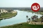 عکس| سفر زمان؛ مرد عراقی با قایق سنتی در رودخانۀ دجله؛ 95 سال قبل