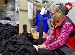 ببینید| فرآیند دیدنی تولید انبوه جوراب در کارخانه ای در کره جنوبی