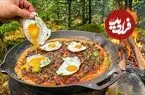 ببینید| غذای روستایی در انگلیس؛ پخت استیک و پیتزا با تخم مرغ در دل جنگل