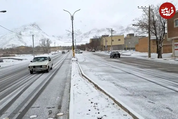 عکس| فریدونشهر اصفهان زیر بارش برف دفن شد