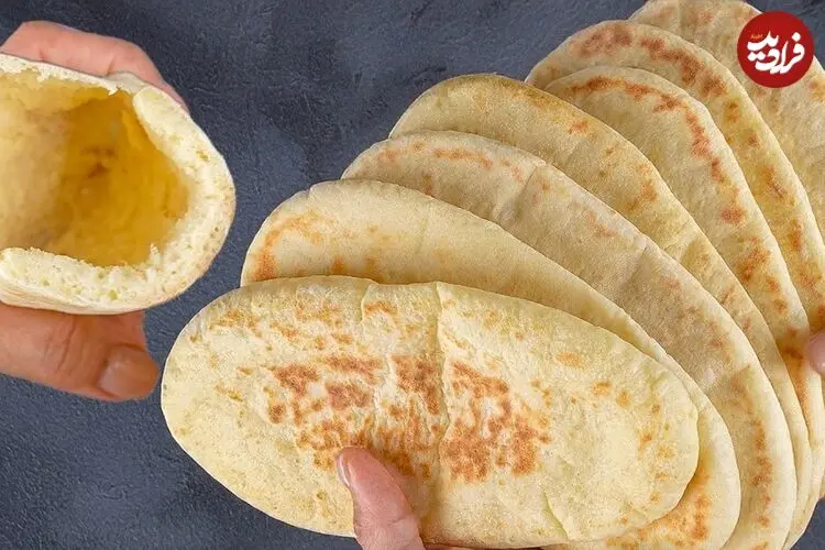 ببینید| طرز تهیه یک نان خانگی دو لایه در تابه