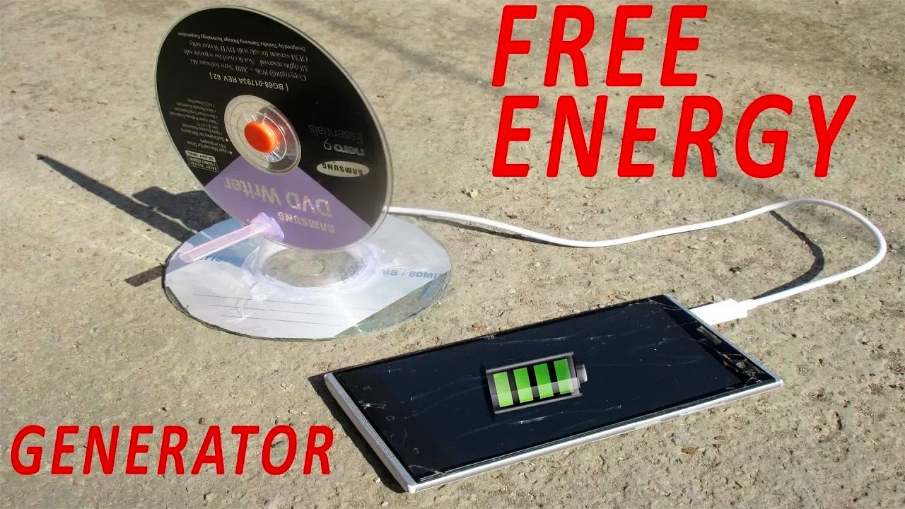 (ویدئو) روشی ساده و بی دردسر برای تولید برق با سی دی قدیمی و شارژ کردن گوشی با آن