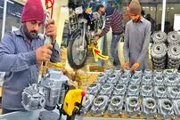 (ویدئو) فرآیند هیجان انگیز تولید موتور سیکلت 70 سی سی در یک کارخانه
