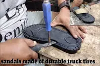 (ویدئو) نحوه ساخت صندل بادوام با لاستیک کامیون دست دوم