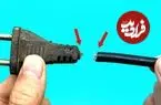 ببینید| روشی ساده برای تعمیر دو شاخه برق جدا شده از سیم