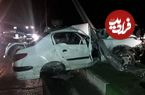 عکس؛ برخورد پژو ۲۰۶ با گاردریل دو قربانی گرفت