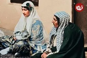 عکس| سفر زمان؛ تصویر رنگی‌شده از یک «محفل زنانه» در دوران قاجار