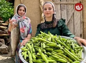 ببینید| غذای روستایی در ایران؛ پخت باقالی پلو با ماهی سالمون
