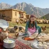 ببینید| غذای روستایی در ایران؛ پخت عدسی و نان تافتون و تهیه کره تازه