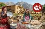 ببینید| غذای روستایی در ایران؛ پخت عدسی و نان تافتون و تهیه کره تازه
