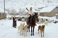ببینید| غذای روستایی در ایران؛ پخت خوراک سنتی با کدو حلوایی در هوای برفی