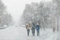 (ویدئو) بارش سنگین برف در فرودگاه‌ مشهد
