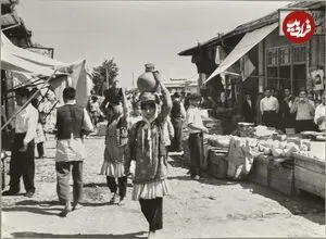 عکس| سفر زمان؛ تصویری تماشایی از «بازار شهر چالوس» در سال 1330