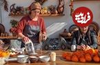 ببینید؛ غذای روستایی در آذربایجان؛ برداشت خرمالو و تهیه کیک پای با آن ها