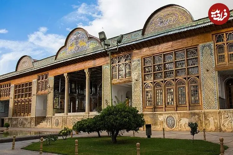 عکس| سفر به ایران قدیم؛ تصویری از «نارنجستان قوام» شیراز در دوران ناصرالدین شاه