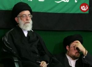 عکس؛ سفر به تاریخ؛ «نوه‌های امام خمینی» در مراسم عزاداری در بیت رهبری؛ سال ۱۳۸۶