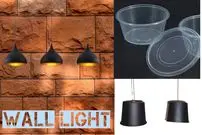 ببینید| آموزش ساخت چراغ دیواری آویز با ظروف پلاستیکی به روش هنرمند هندی