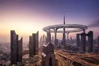 (تصاویر) معماری باورنکردنی و آینده نگرانه؛ حلقه‌ای غول‌پیکر دور برج خلیفه 
