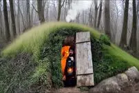 ببینید| ساخت یک پناهگاه زیر زمینی شگفت انگیز در جنگل های آلمان