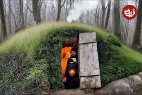 ببینید| ساخت یک پناهگاه زیر زمینی شگفت انگیز در جنگل های آلمان