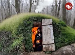 ببینید| ساخت یک پناهگاه زیر زمینی شگفت انگیز در جنگل های آلمان