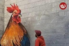 شاهکارهایی در گوشه و کنار خیابان‌ها؛ از خروس سه‌بُعدی تا آتش‌سوزی مینیاتوری
