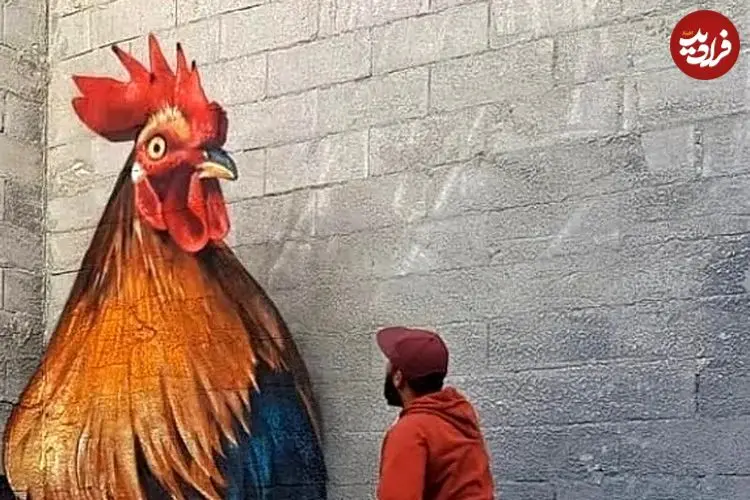 شاهکارهایی در گوشه و کنار خیابان‌ها؛ از خروس سه‌بُعدی تا آتش‌سوزی مینیاتوری