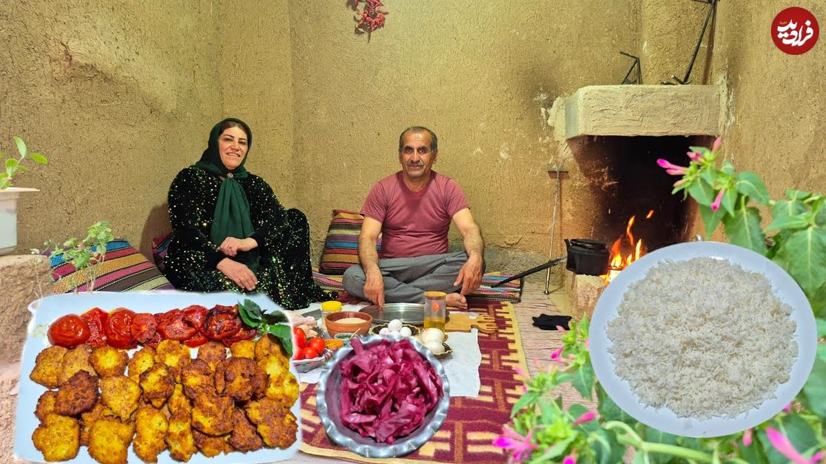 ببینید| غذای روستایی در ایران؛ پخت شامی مرغ با پلو