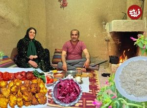 ببینید| غذای روستایی در ایران؛ پخت شامی مرغ با پلو