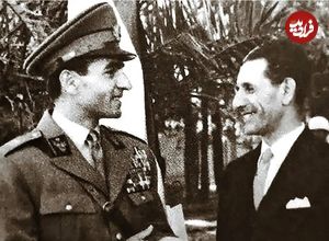 عکس؛ سفر در زمان؛ «حاجعلی رزم آرا، نخست وزیر در مراسم عروسی شاه»؛ سال 1329