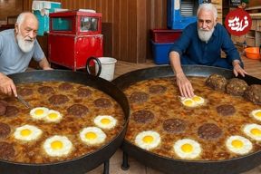 ببینید؛ غذای خیابانی در افغانستان؛ پخت محبوب ترین چپلی کباب در کابل