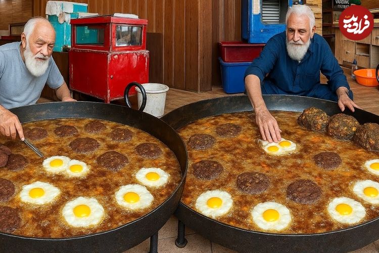 ببینید؛ غذای خیابانی در افغانستان؛ پخت محبوب ترین چپلی کباب در کابل